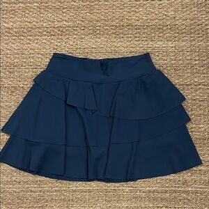 Blue ruffled athletic skort.
